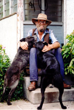 Jack with dogs Ellwood (left) and Jock (right)
