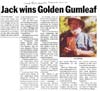 'Jack wins Golden Gumleaf' article thumbnail