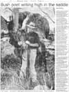'Bush poet writing high in the saddle' thumbnail