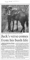 'Jack's verse comes from his bush life' thumbnail